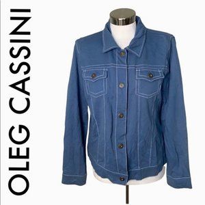 VINTAGE BLUE SOFT BUTTON FRONT JACKET SIZE SMALL